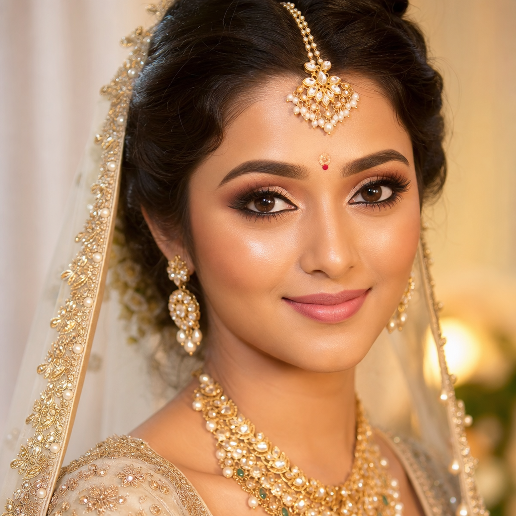 Bride with HD airbrush bridal makeup